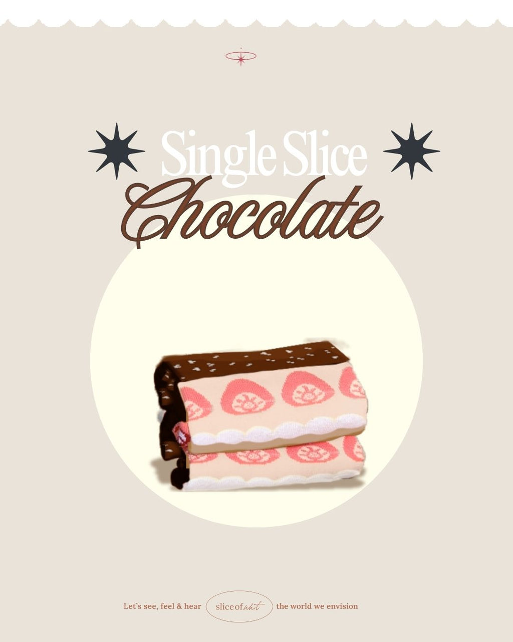 Strawberry & Chocolate Cake Socks