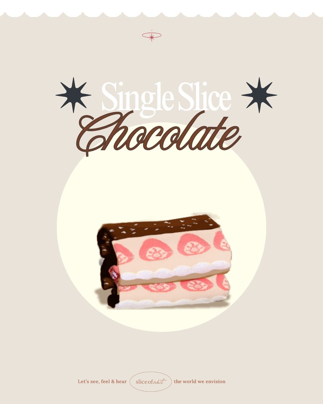 Strawberry & Chocolate Cake Socks