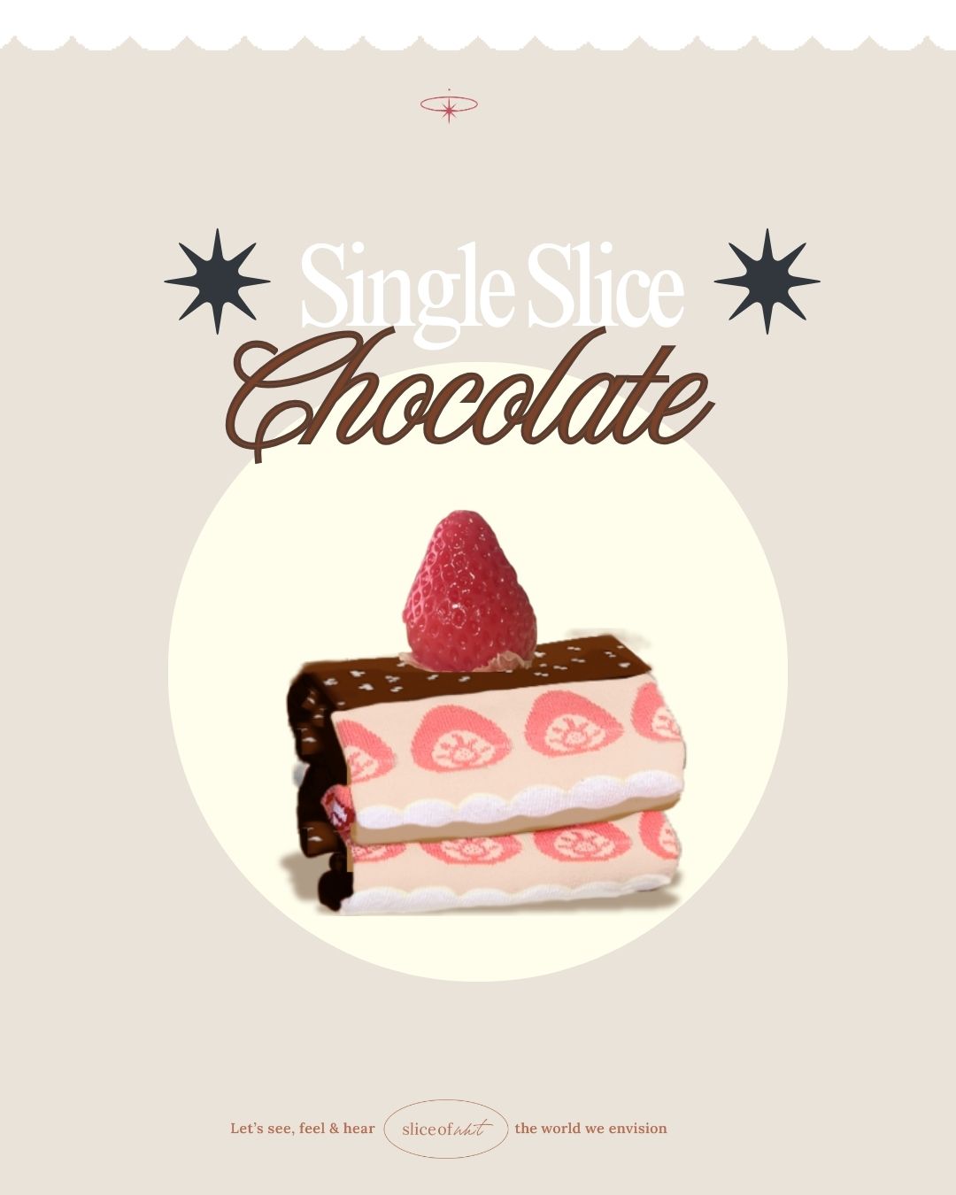 Strawberry & Chocolate Cake Socks