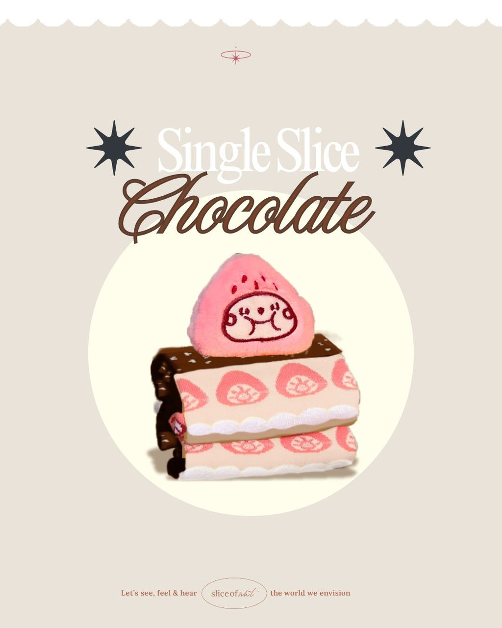 Strawberry & Chocolate Cake Socks