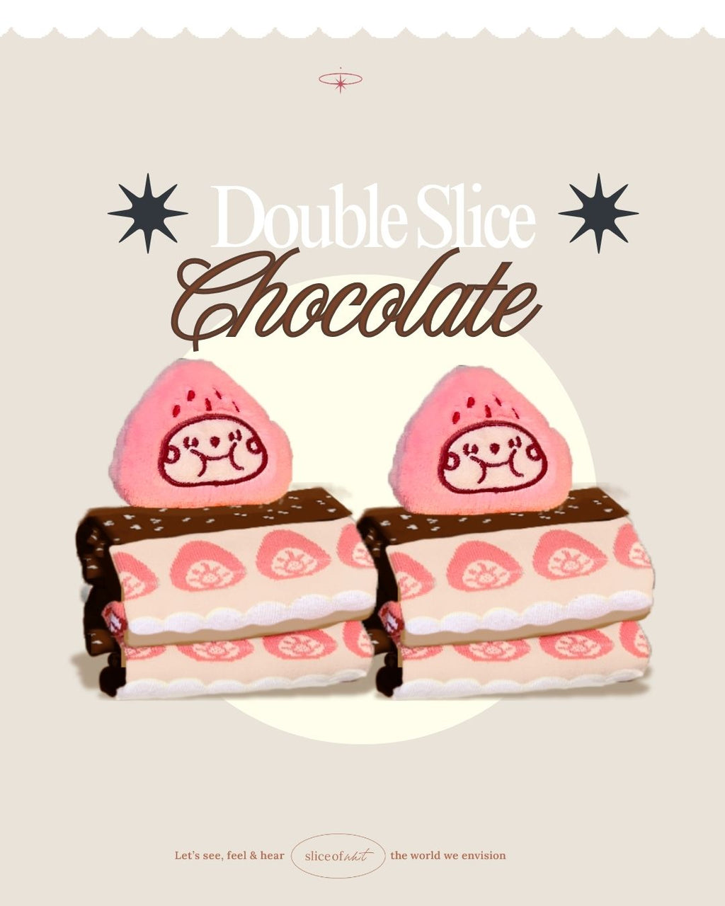 Strawberry & Chocolate Cake Socks