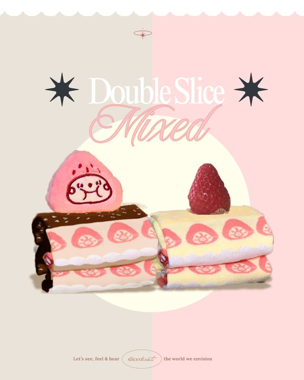 Strawberry & Chocolate Cake Socks