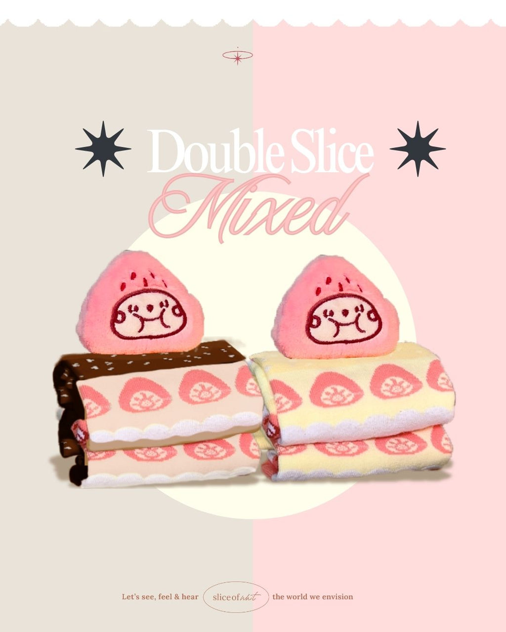 Strawberry & Chocolate Cake Socks