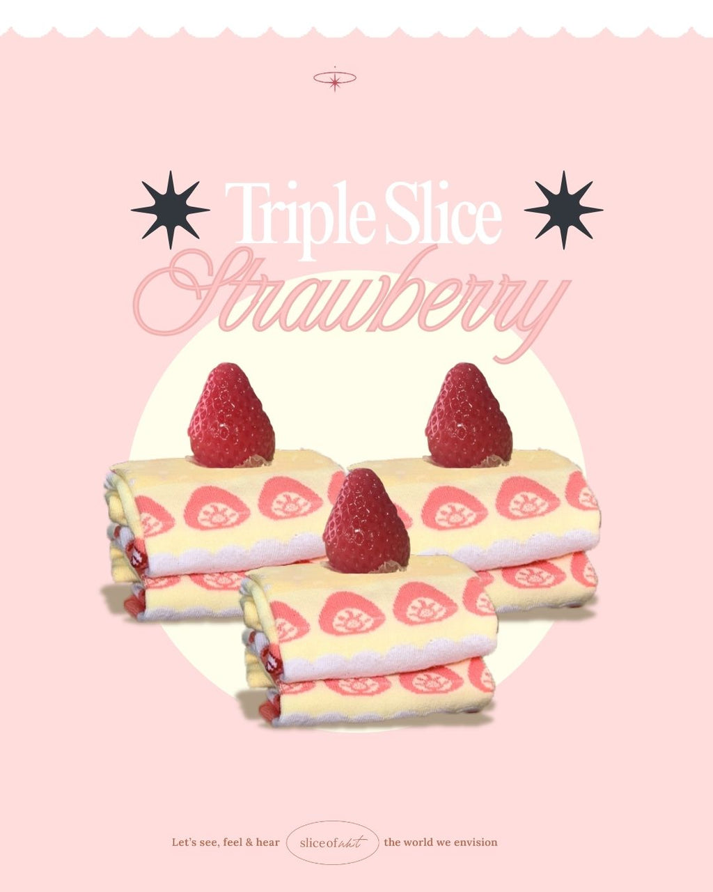 Strawberry & Chocolate Cake Socks