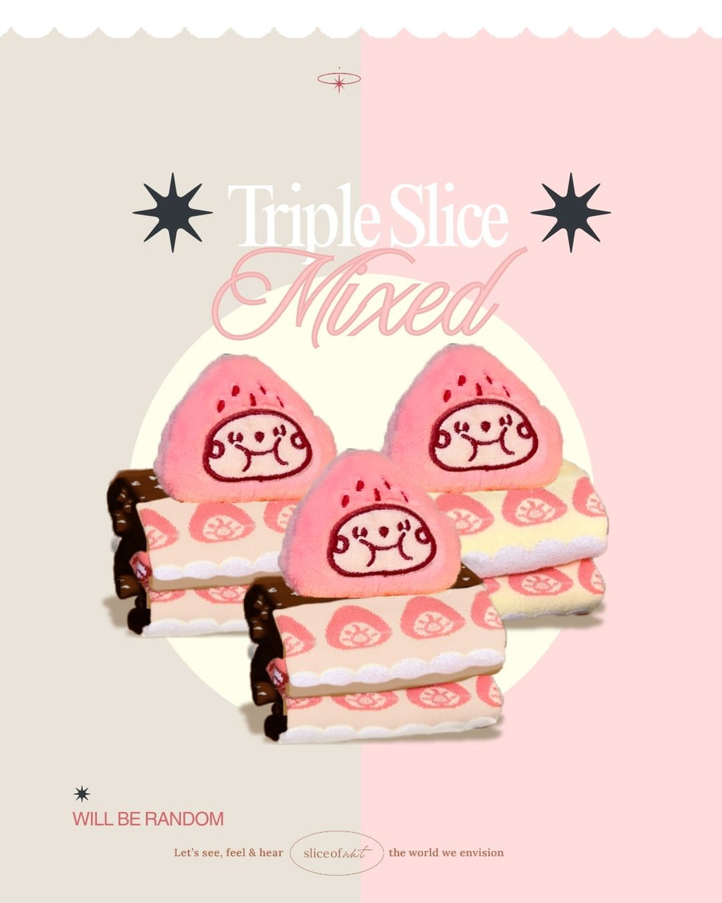 Strawberry & Chocolate Cake Socks