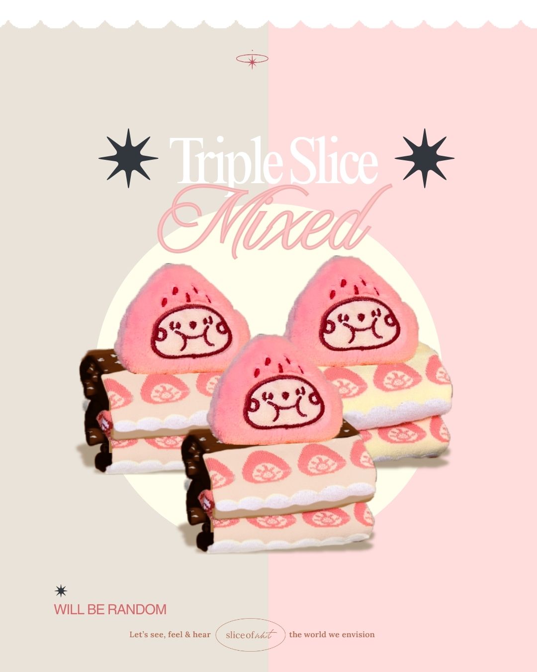 Strawberry & Chocolate Cake Socks