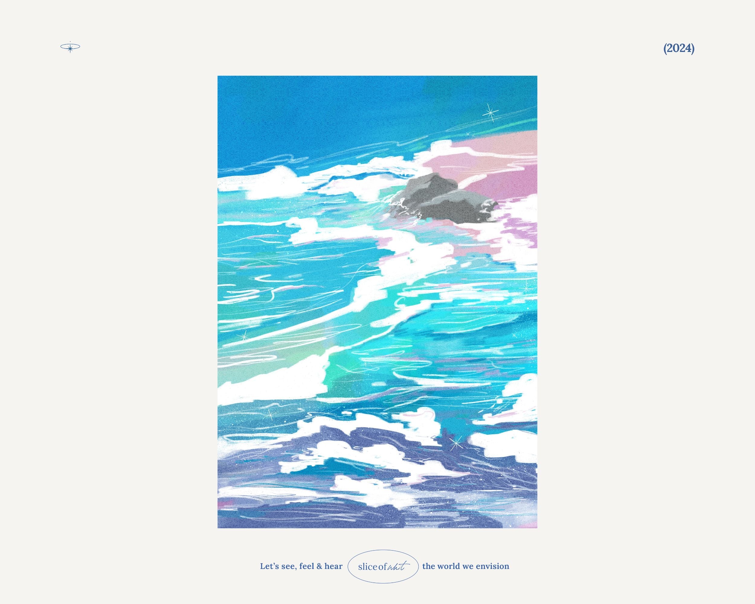 Ocean Wave Scenery Art Print