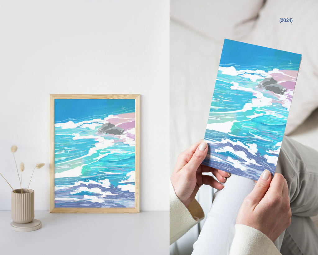 Ocean Wave Scenery Art Print