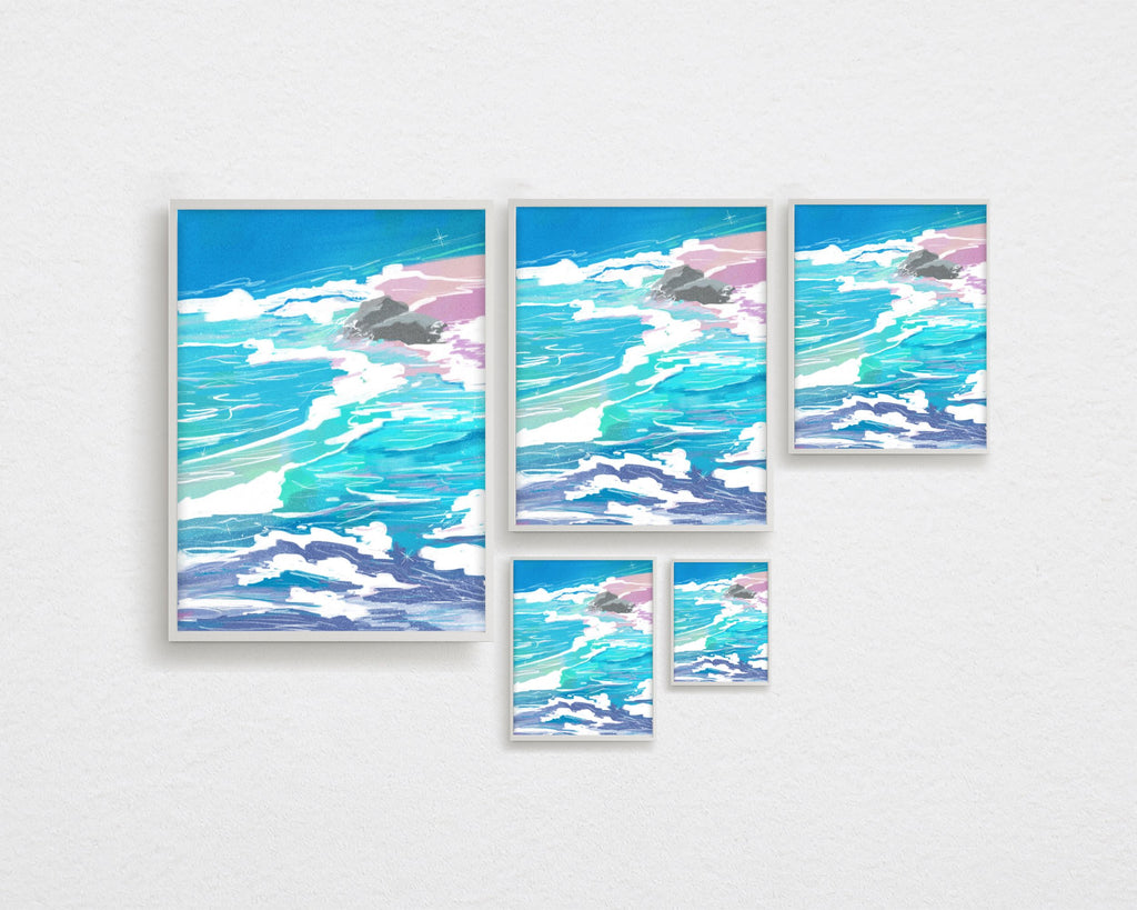 Ocean Wave Scenery Art Print