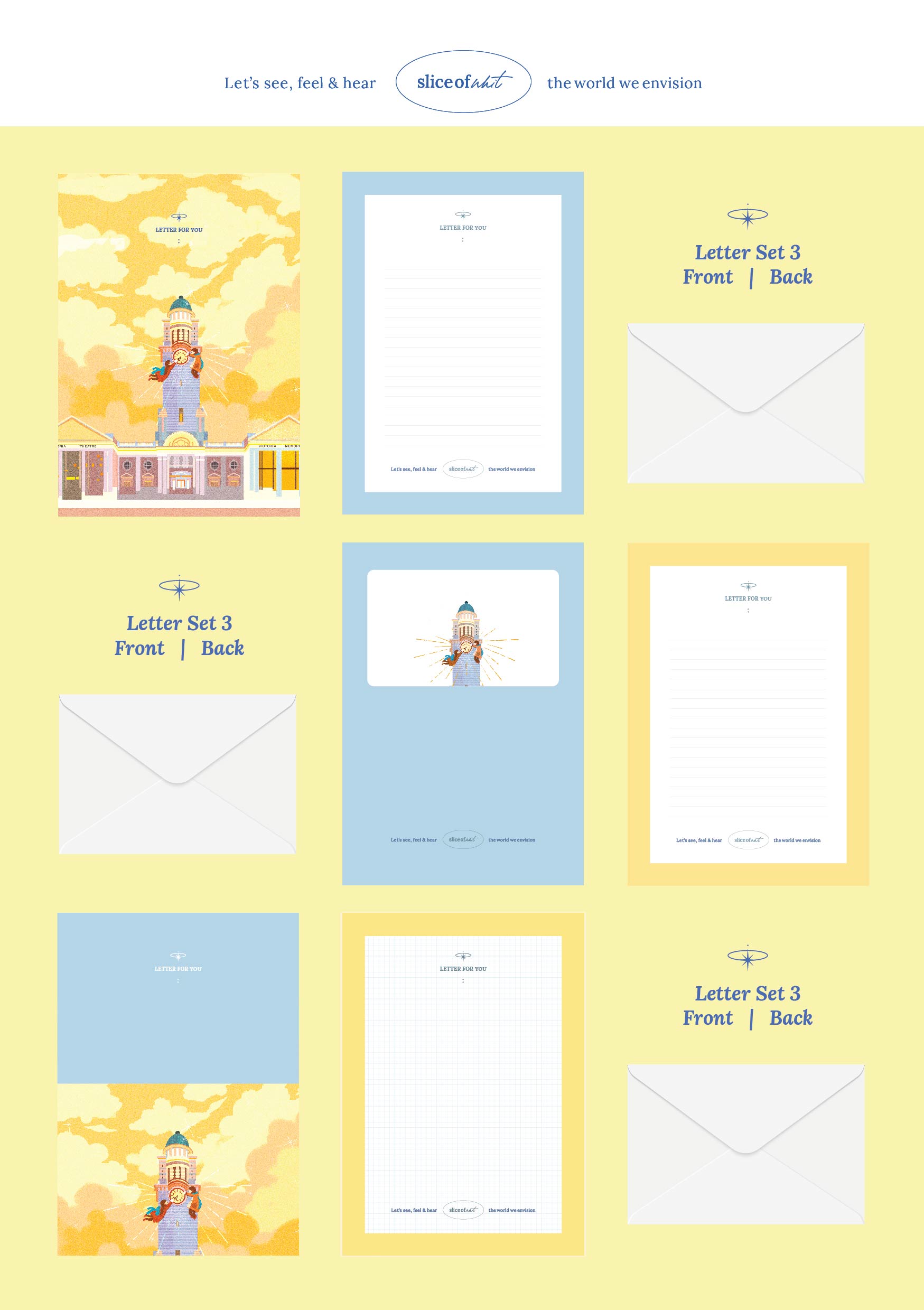 Clock Tower Letter Set of 3