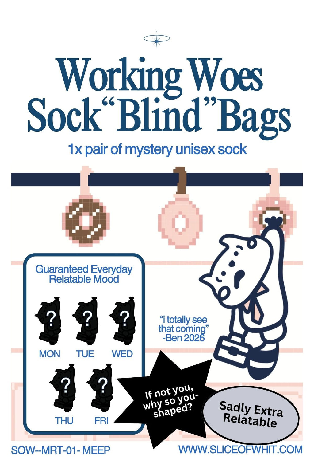 Working Woes Raccoon Socks