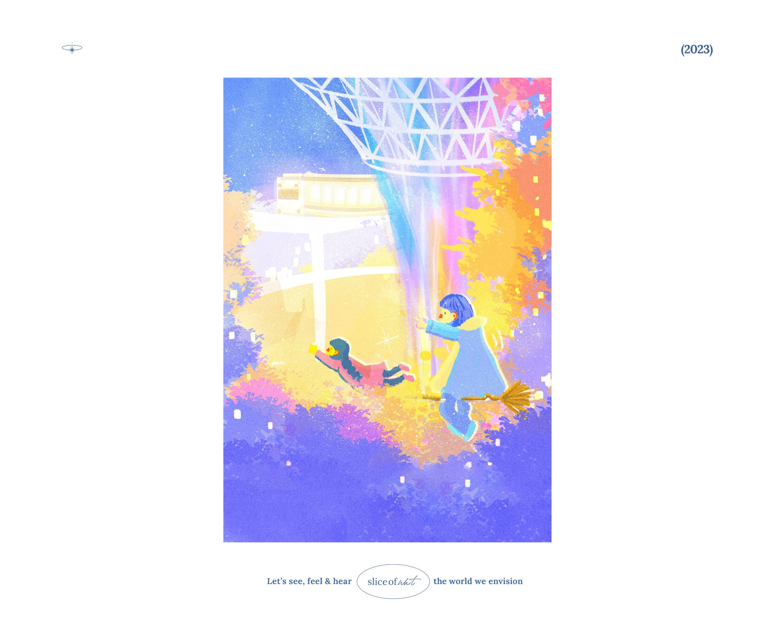 Waterfall Adventure in Jewel Changi Airport Waterfall | Singapore Landmarks Art Print