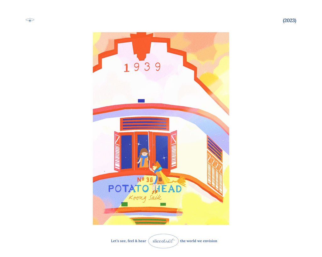 Calling you out for an adventure by Potato Head's Window | Singapore Landmarks Art Print