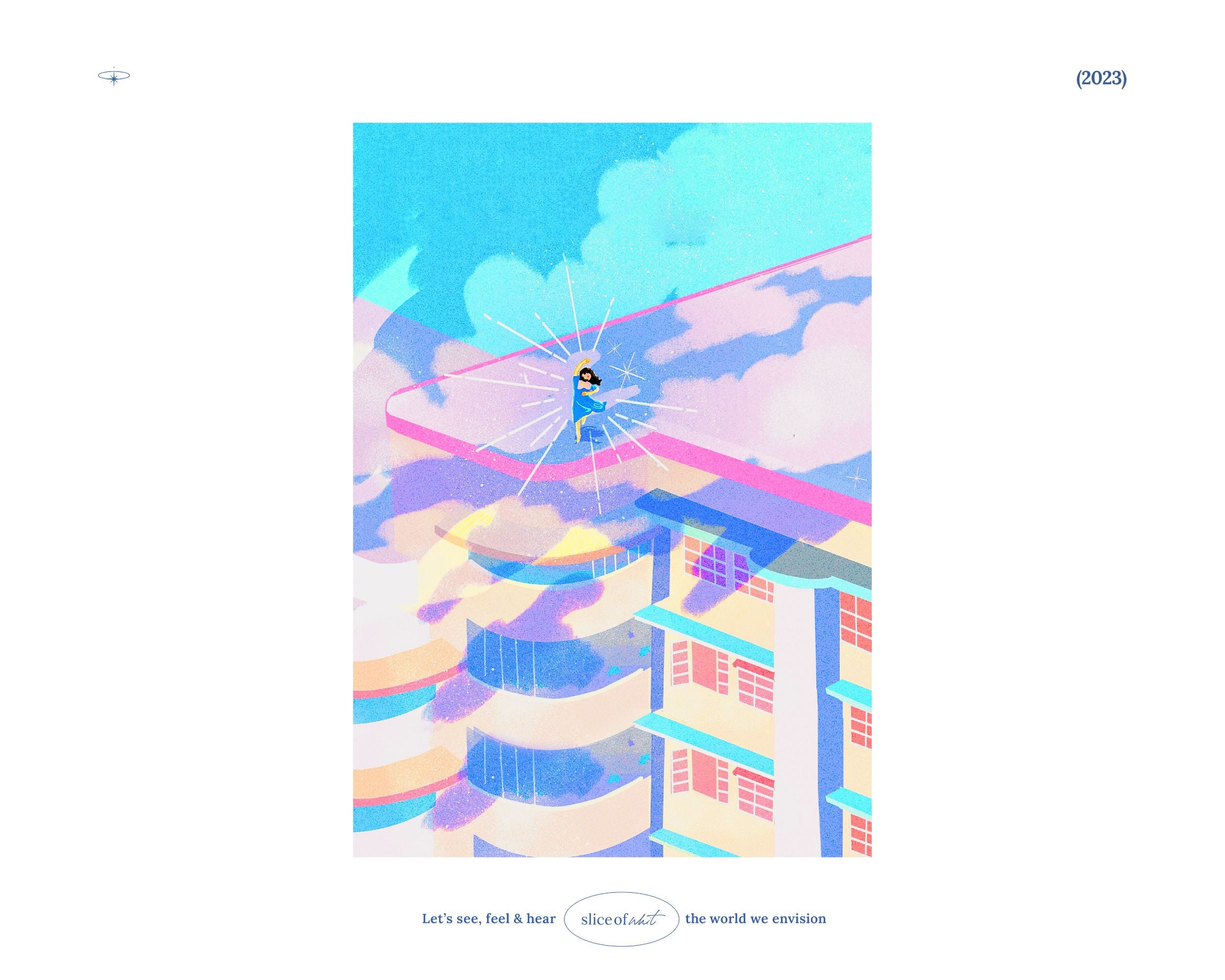 Joy didn't need permission | Dancing on the Rooftop Tiong Bahru | Singapore Landmarks Art Print