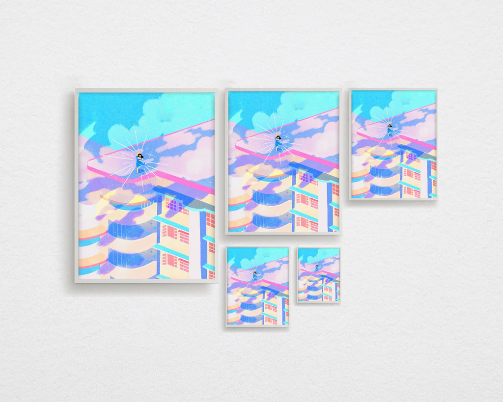 Joy didn't need permission | Dancing on the Rooftop Tiong Bahru | Singapore Landmarks Art Print