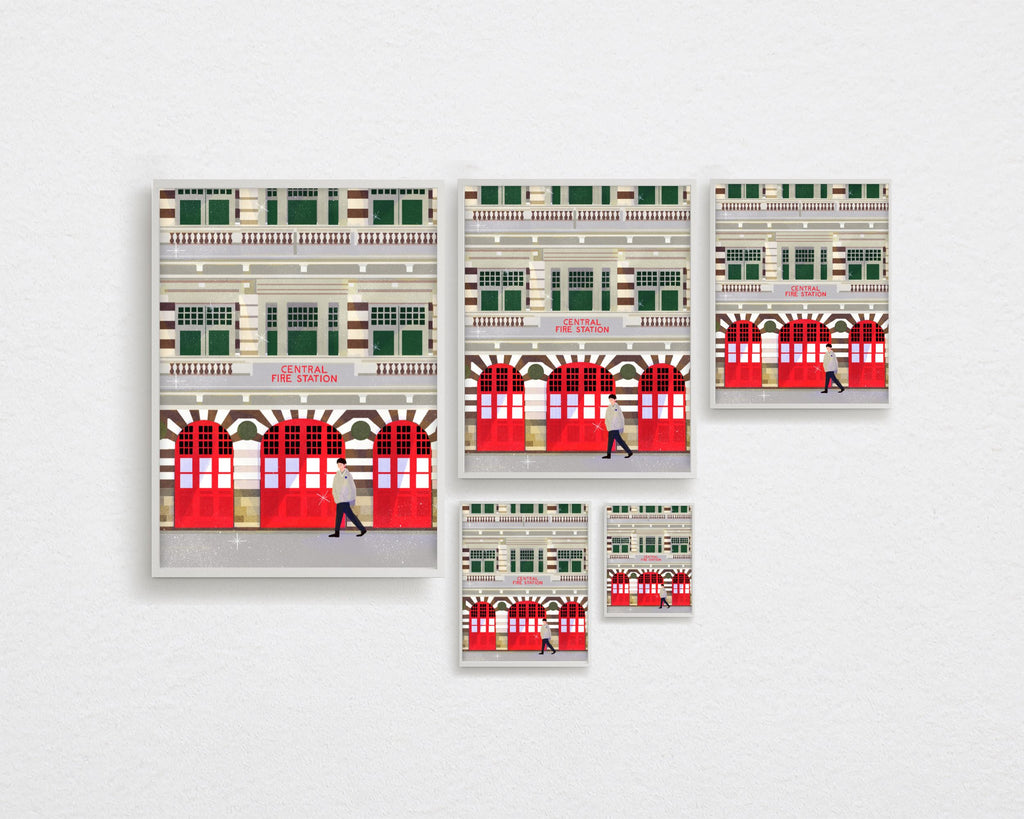Central Fire Station | Singapore Landmarks Art Print