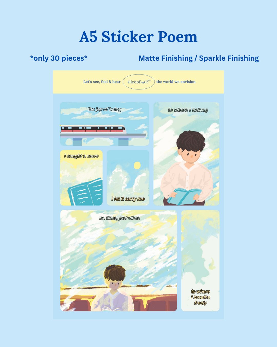 Train Stories A5 Sticker Sheet