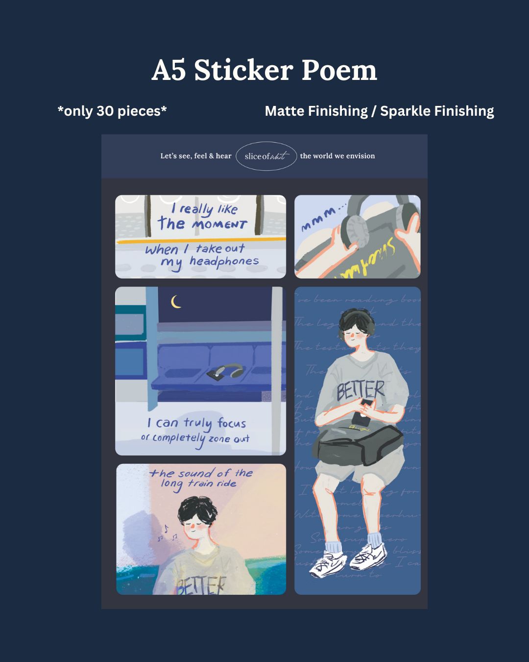 Train Stories A5 Sticker Sheet