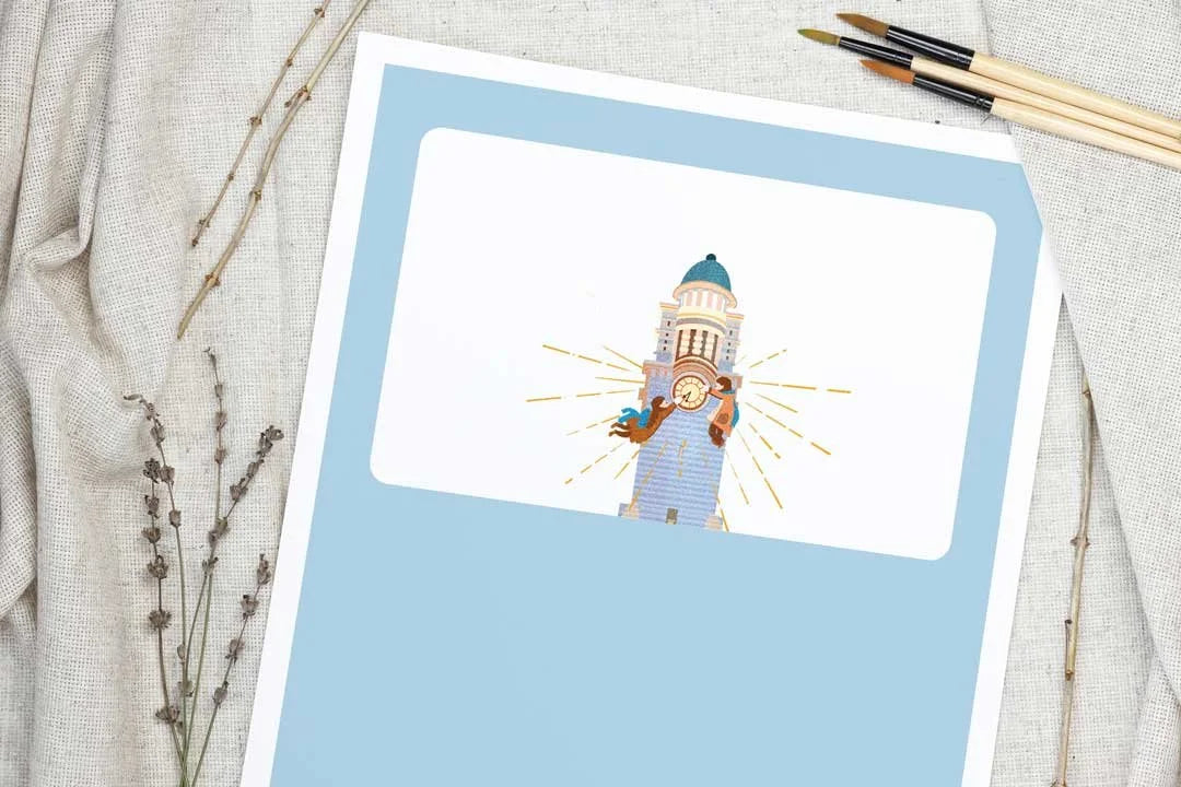 Clock Tower Letter Set of 3