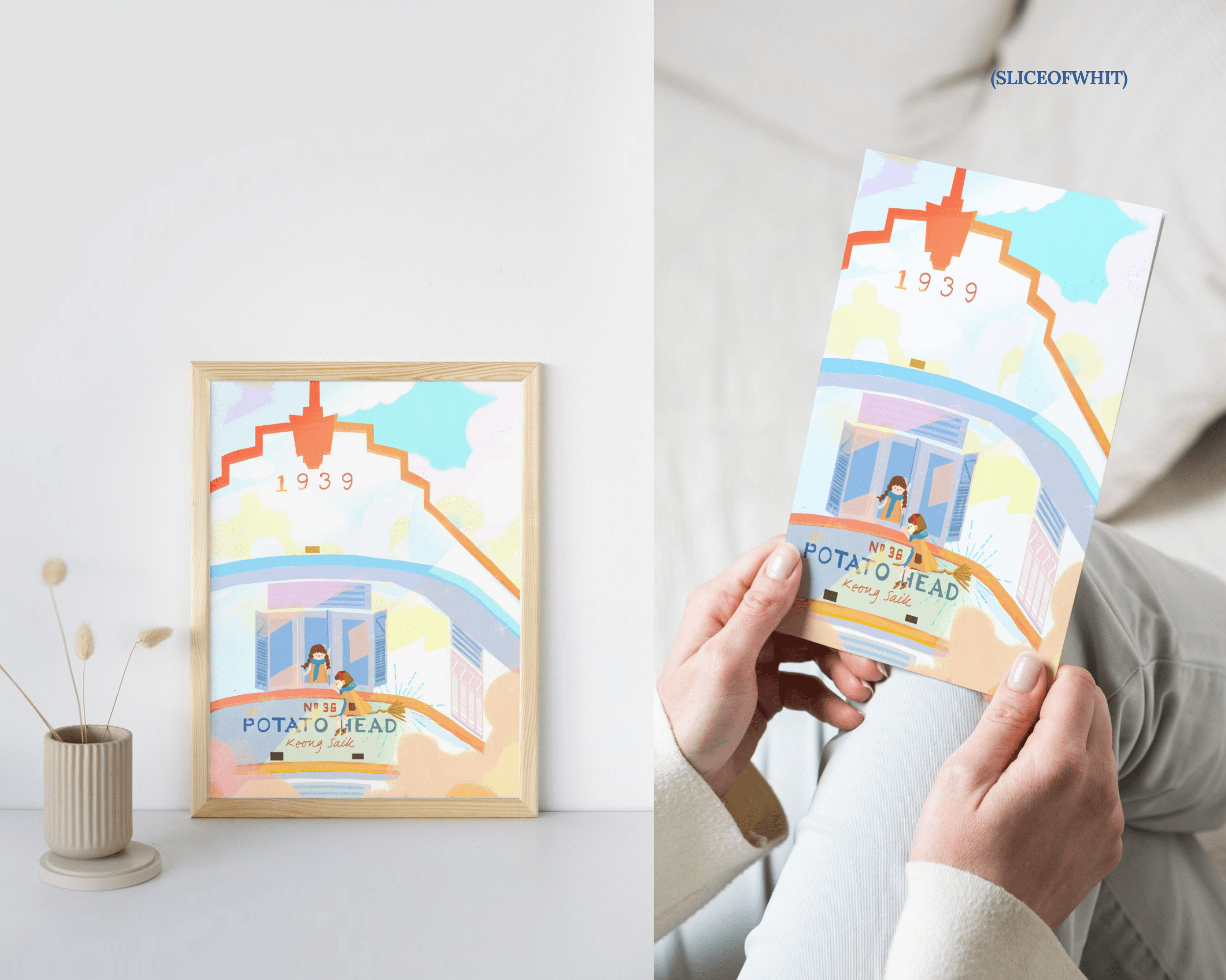 A knock on your window | Potato Head | Singapore Landmarks Art Print