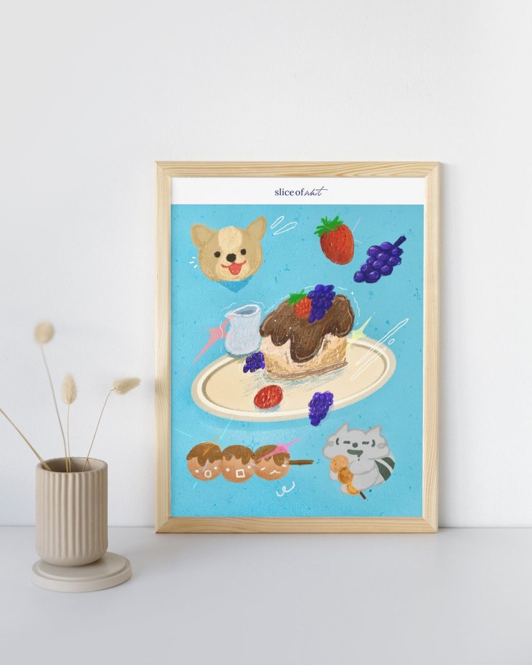 Corgi & Soufflé Art Print