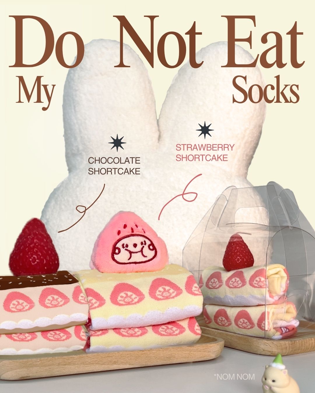Strawberry & Chocolate Cake Socks