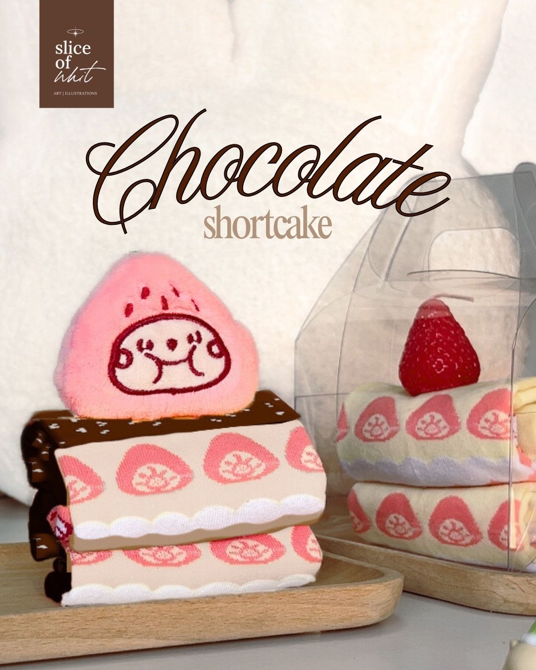 Strawberry & Chocolate Cake Socks