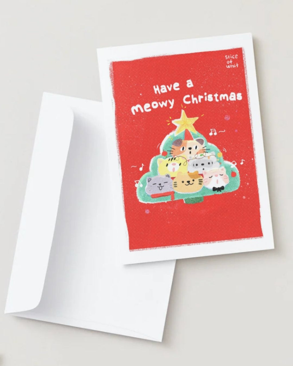 Have A Meowy Christmas | Illustrated Greeting Card Art Print Christmas Festive Card