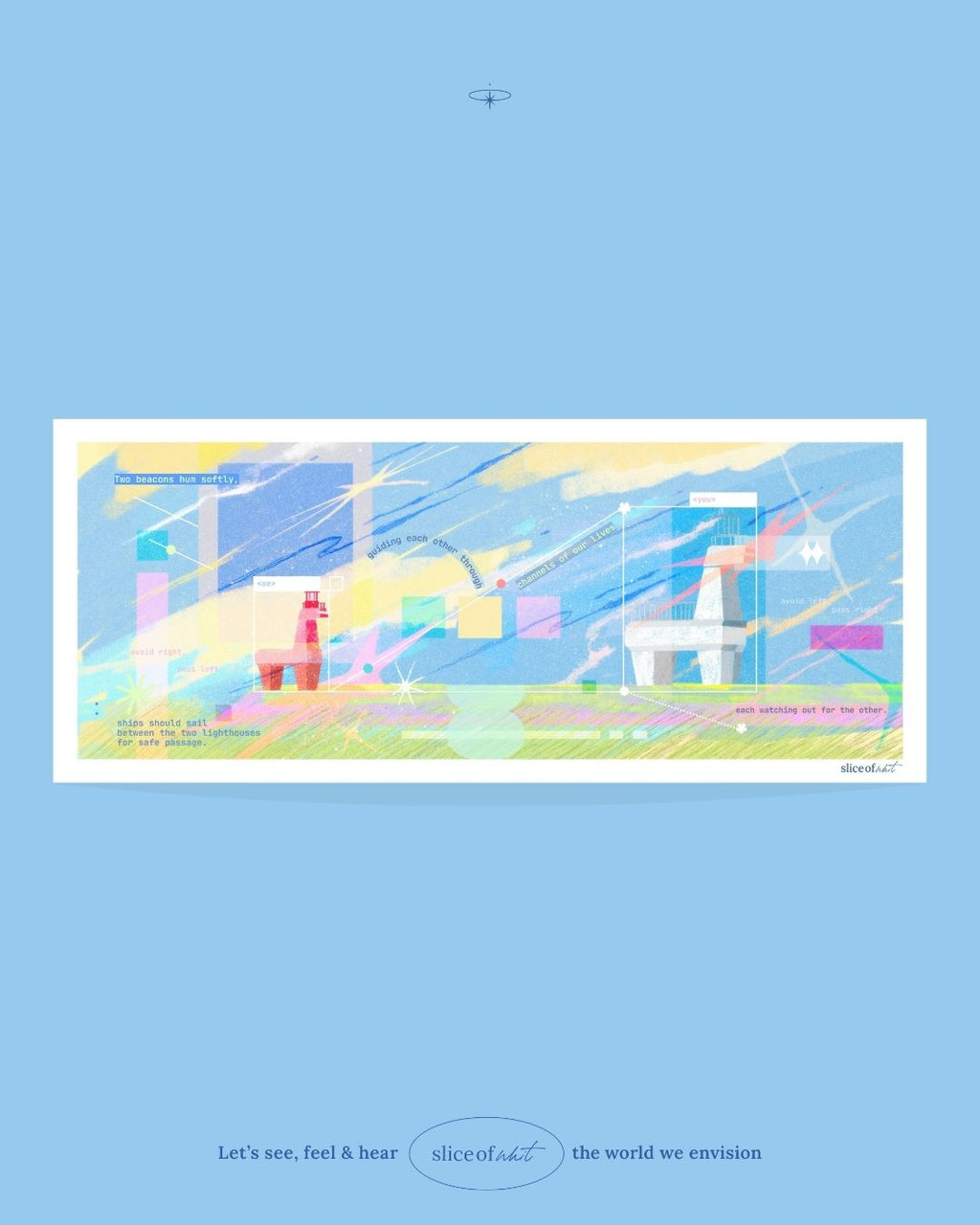 Jeju Horse Lighthouse Art Print – Illustrated Jeju Korea Wall Decor