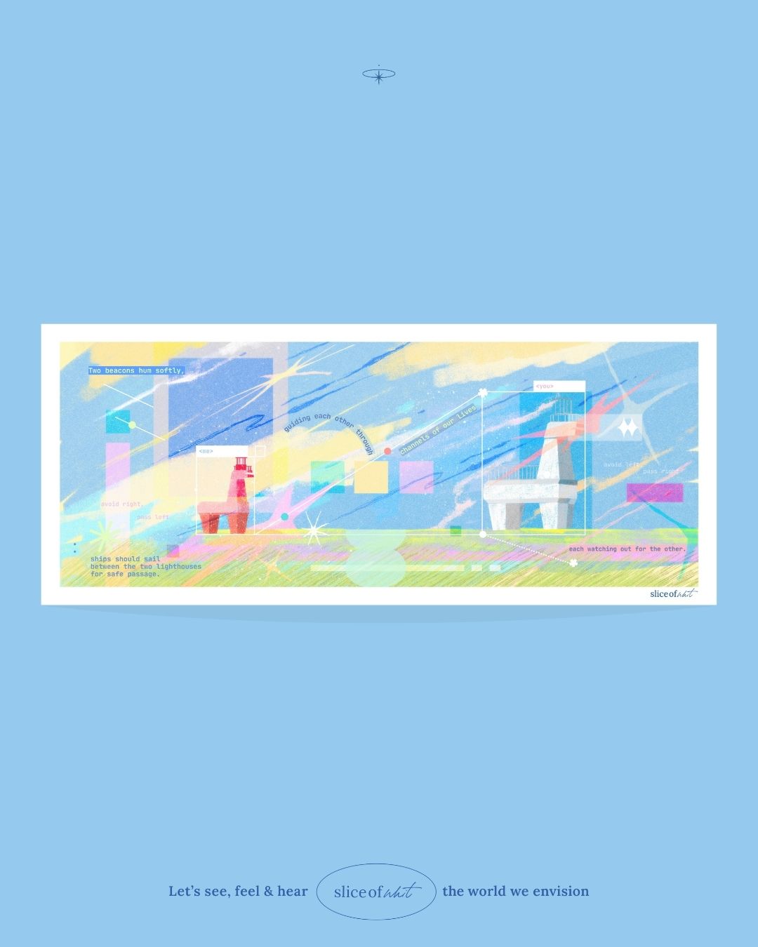 Jeju Horse Lighthouse Art Print – Illustrated Jeju Korea Wall Decor