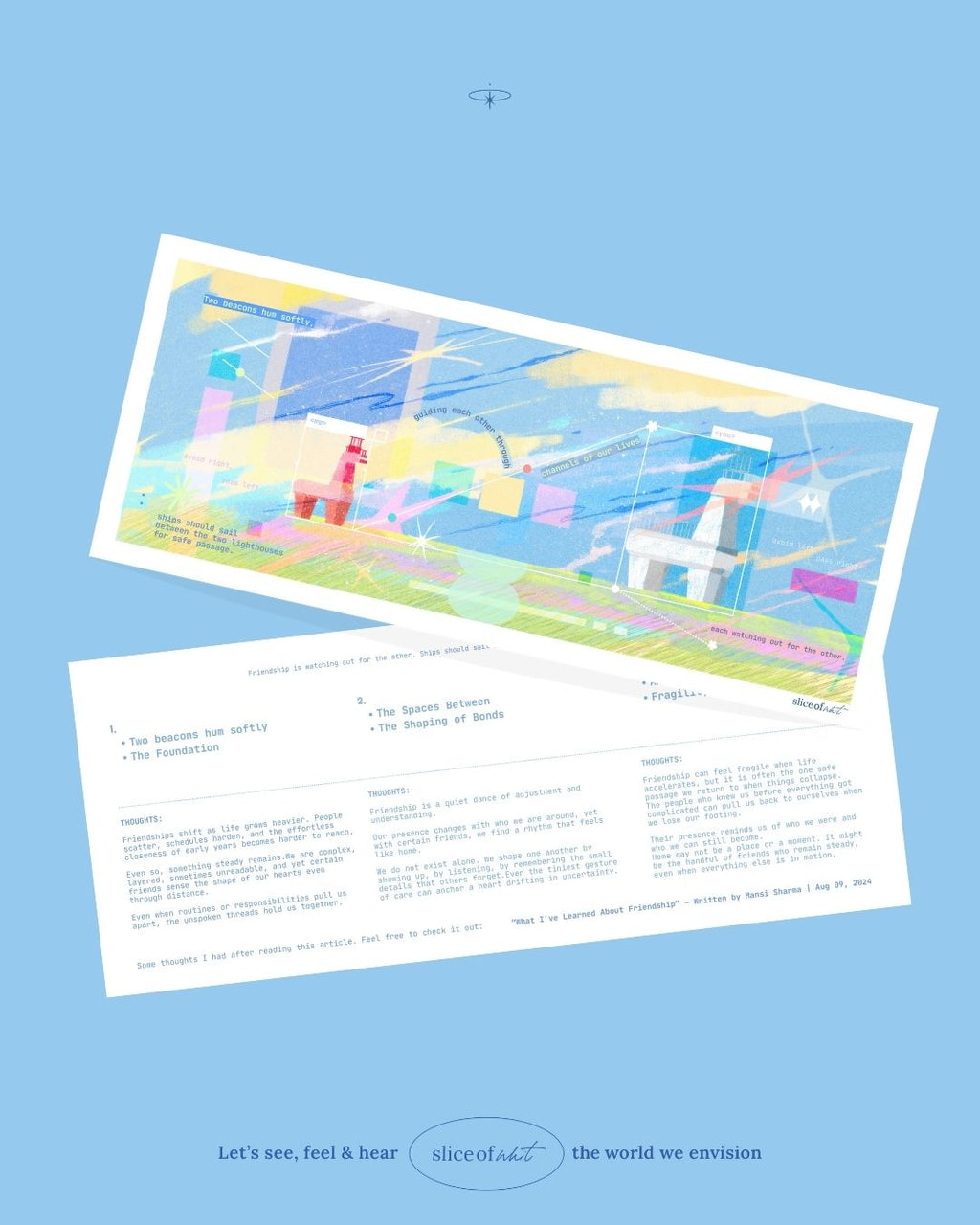 Jeju Horse Lighthouse Art Print – Illustrated Jeju Korea Wall Decor