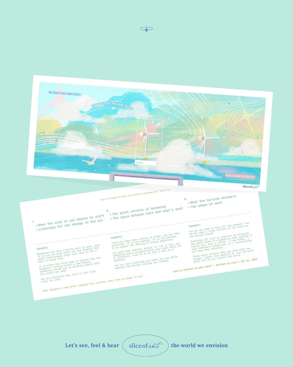 Jeju Sinchang Windmill Coastal Road Art Print – Illustrated Jeju Korea Landscape Decor