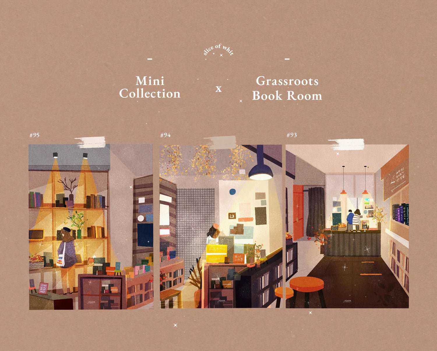 Grassroots Book Room (Set of 3—Postcard)