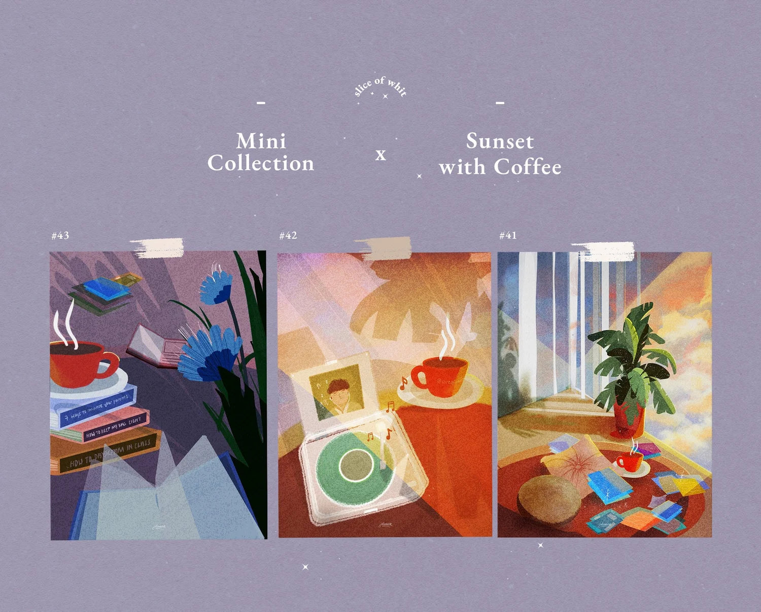 Sunset At Home (Set of 3—Postcard)