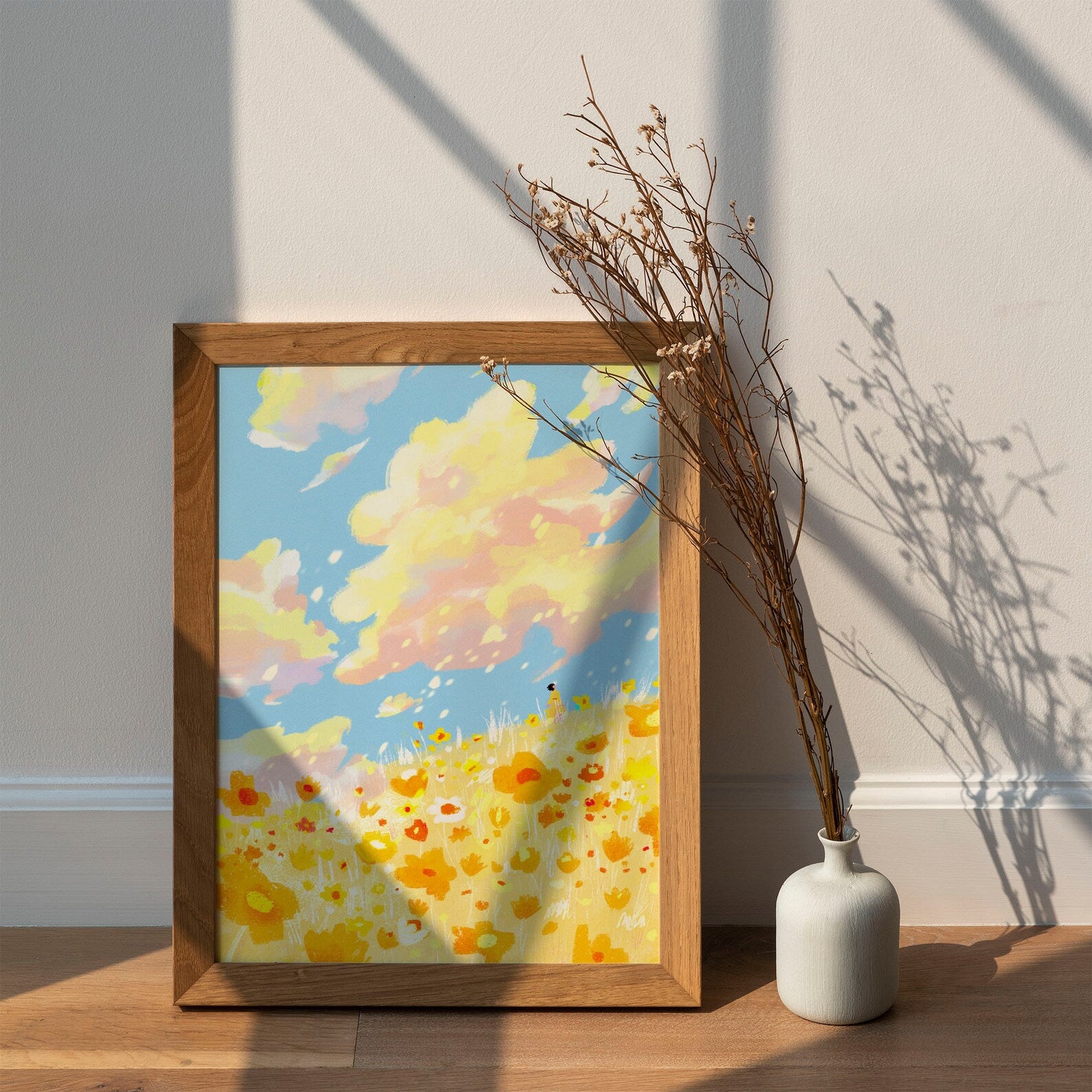 A Day in My Yellow Flower Field