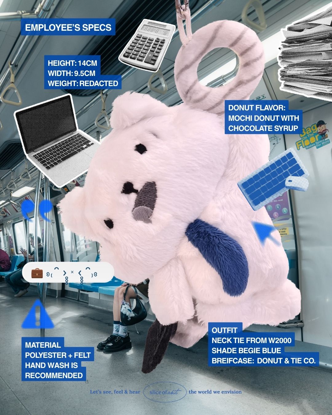 Raccoon Plushie Keychain | Working Woes