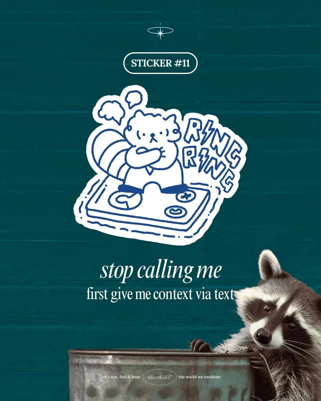 Physical Stickers - Raccoon Rage