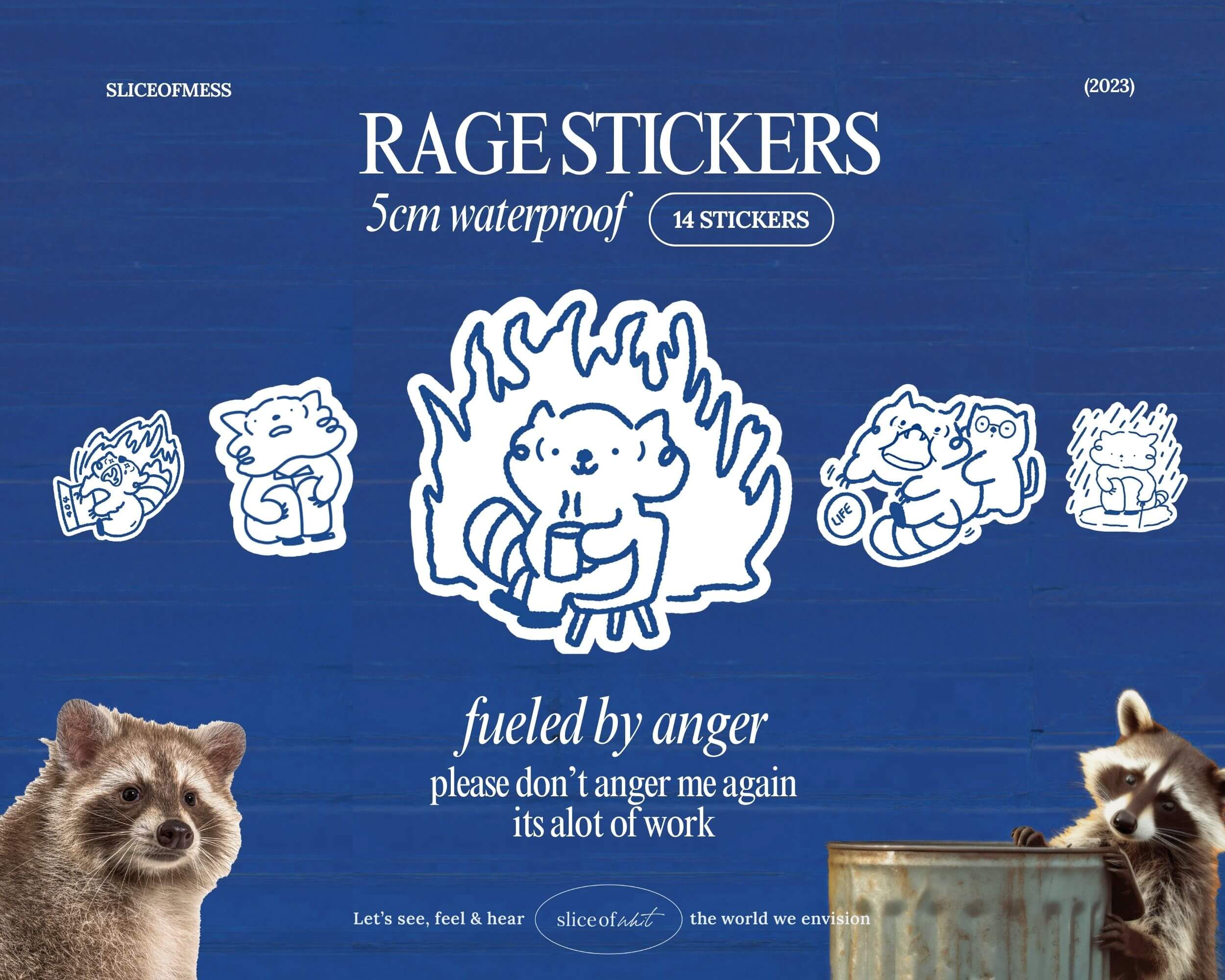 Physical Stickers - Raccoon Rage