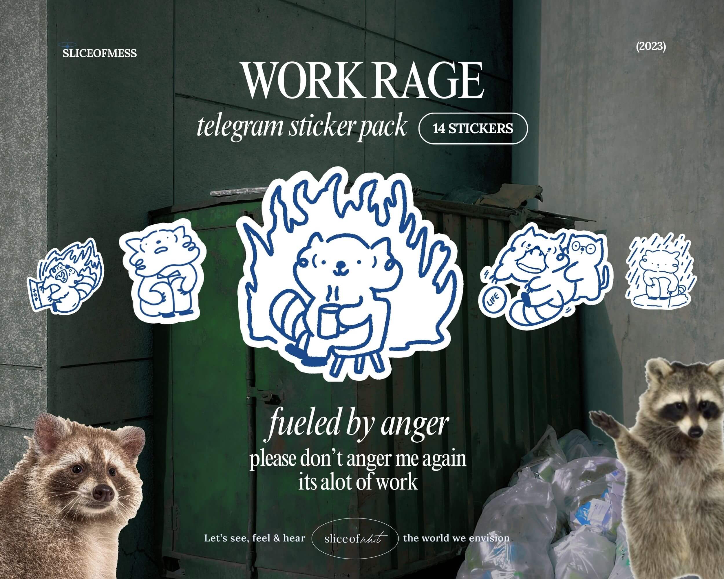 Physical Stickers - Raccoon Rage