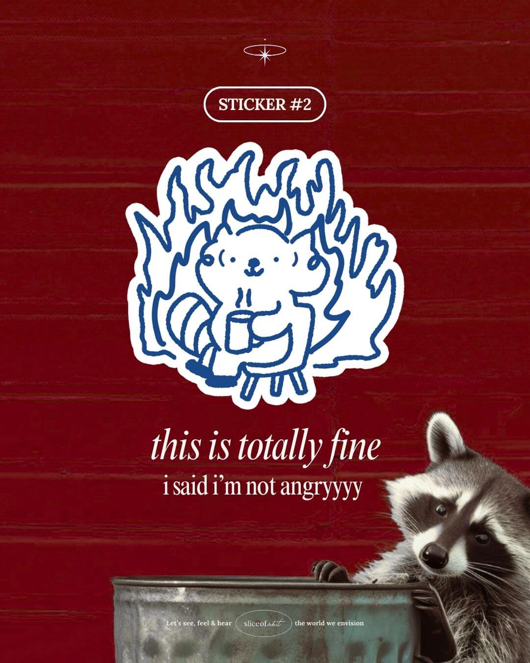 Physical Stickers - Raccoon Rage
