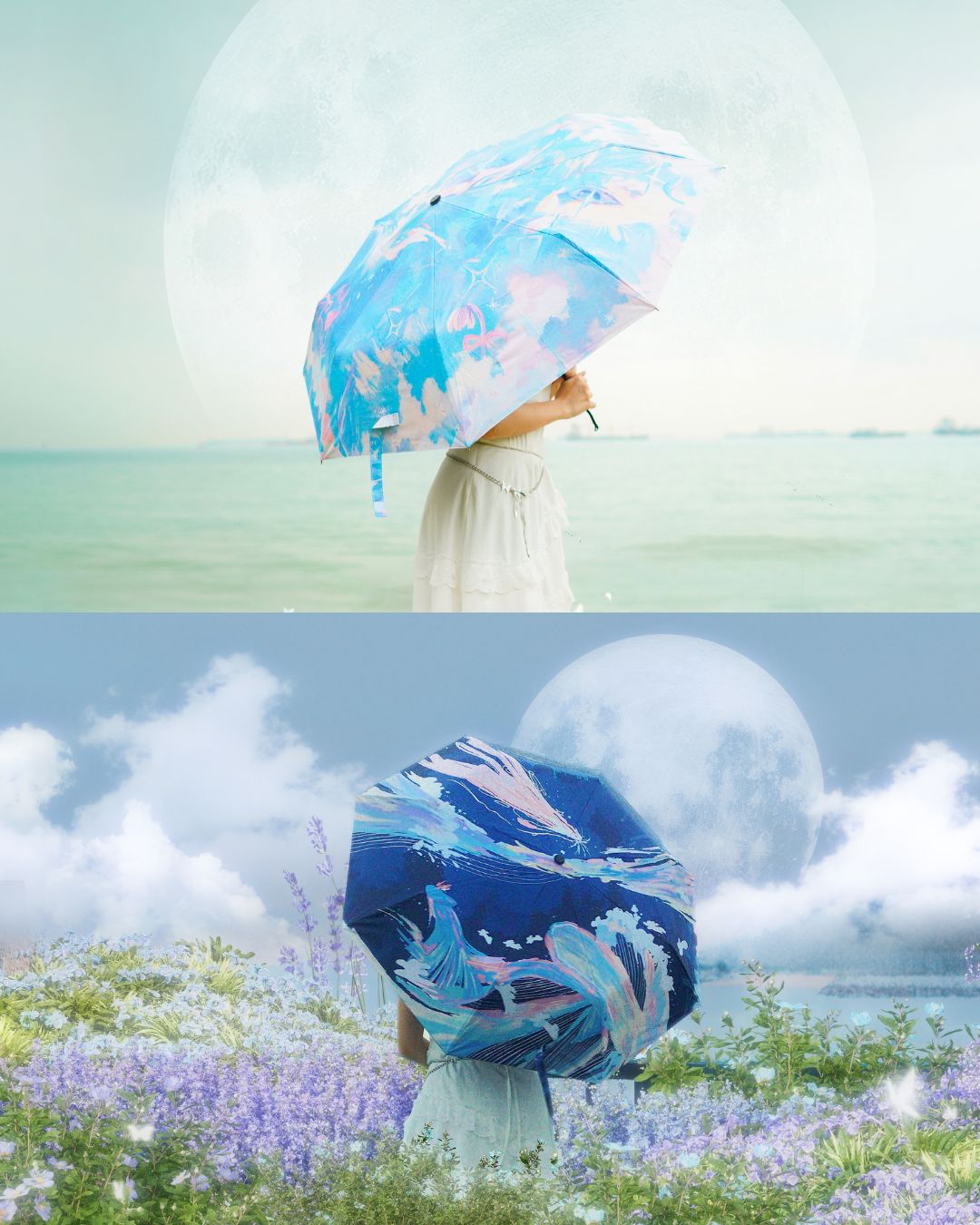 Pastel FairyCore Seasons Umbrella