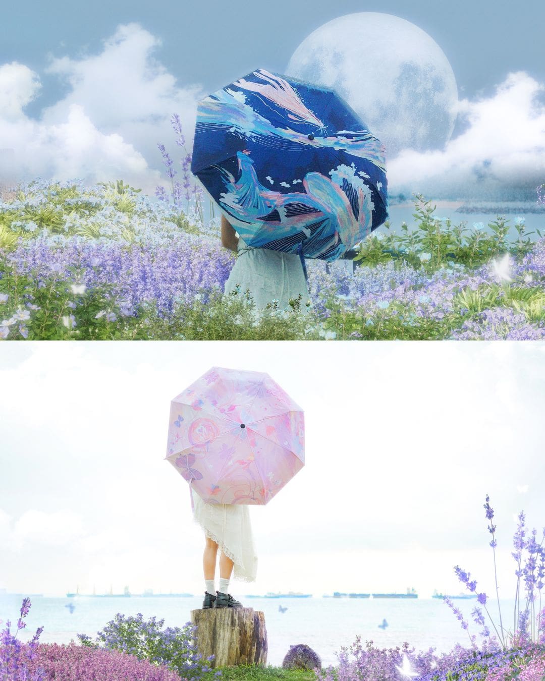Pastel FairyCore Seasons Umbrella