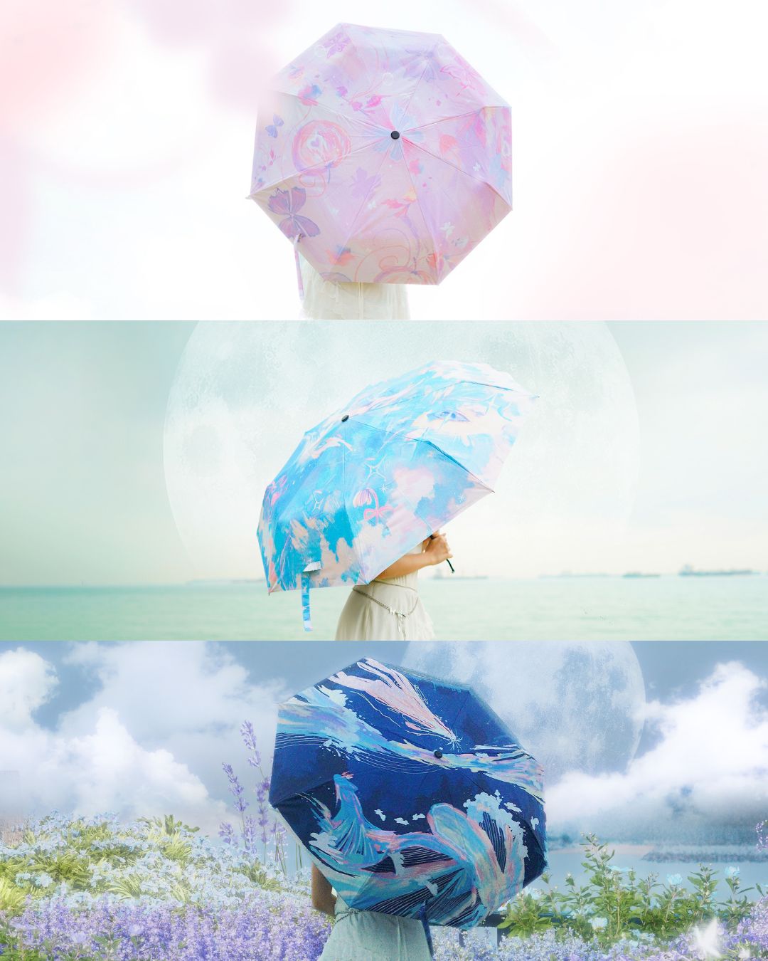 Pastel FairyCore Seasons Umbrella